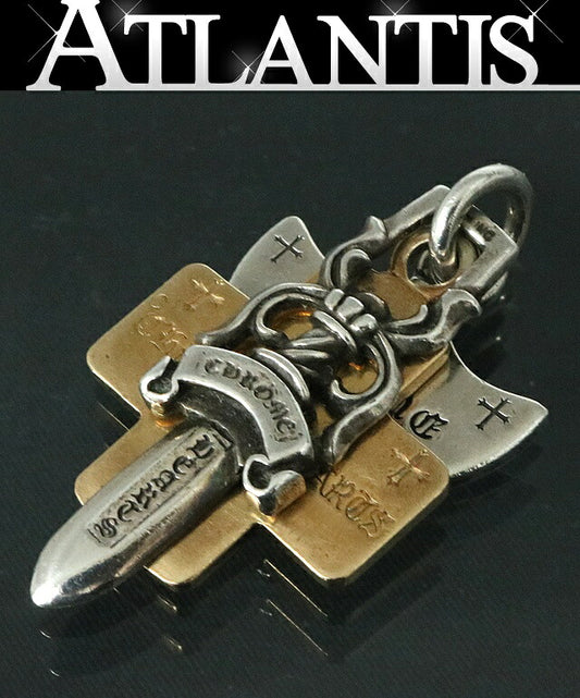 CHROME HEARTS 22K/SV925 Three Trinkets Pendant Size ONE SIZE
