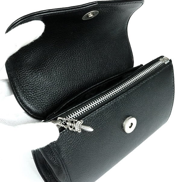 CHROME HEARTS ADAMS BS Flare Leather Handbag Size ONE SIZE