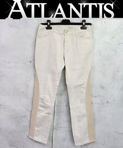 Louis Vuitton Side Panel Cotton Pants White Beige Size 34