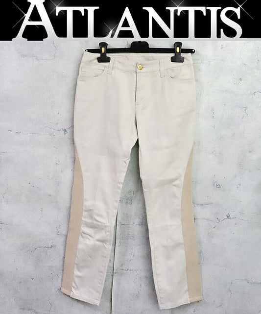 Louis Vuitton Side Panel Cotton Pants White Beige Size 34