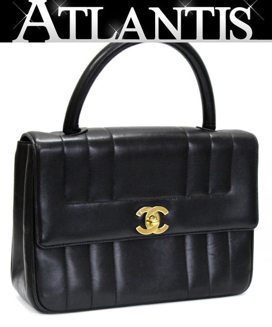 CHANEL Mademoiselle Top Lambskin Handbag Size ONE SIZE