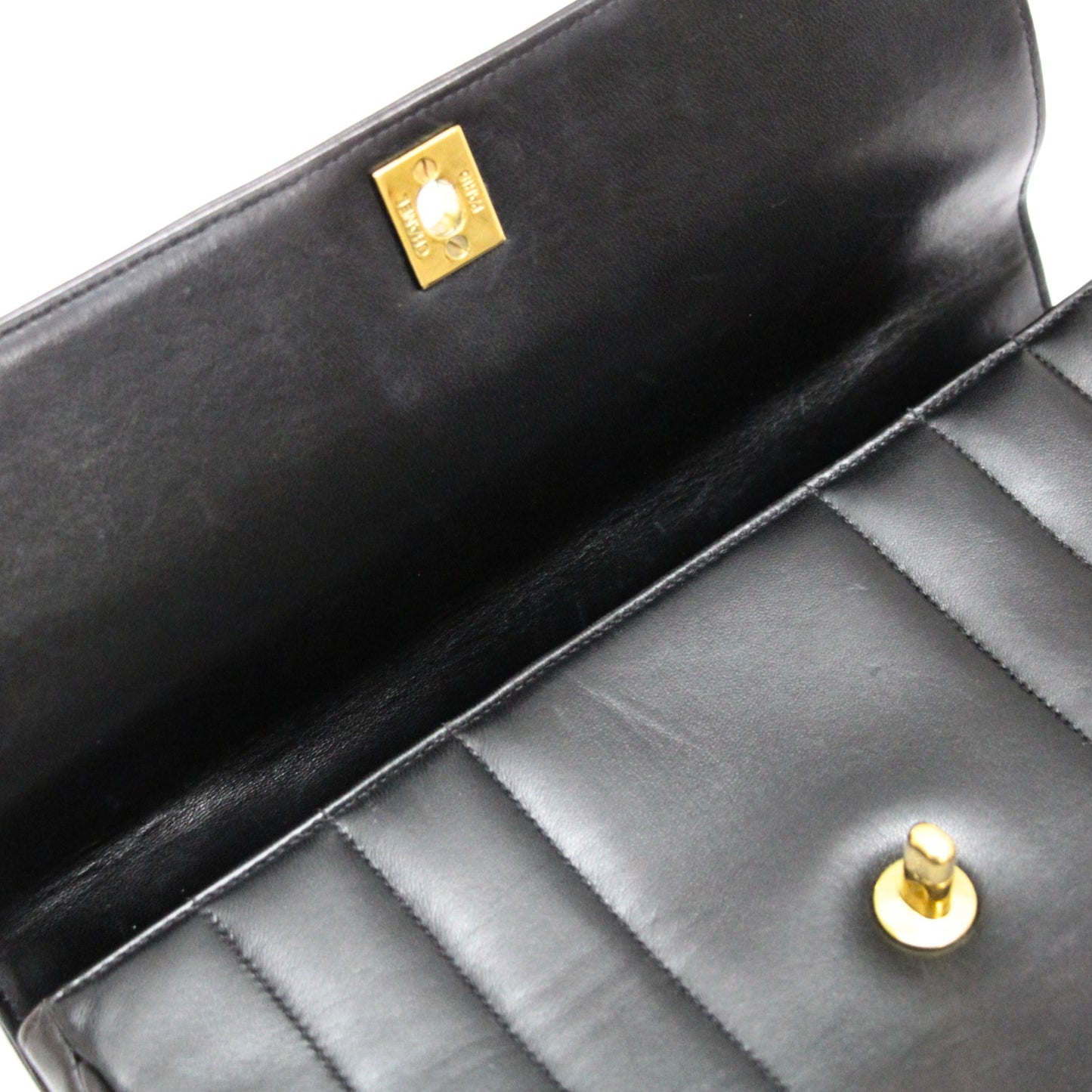 CHANEL Mademoiselle Top Lambskin Handbag Size ONE SIZE
