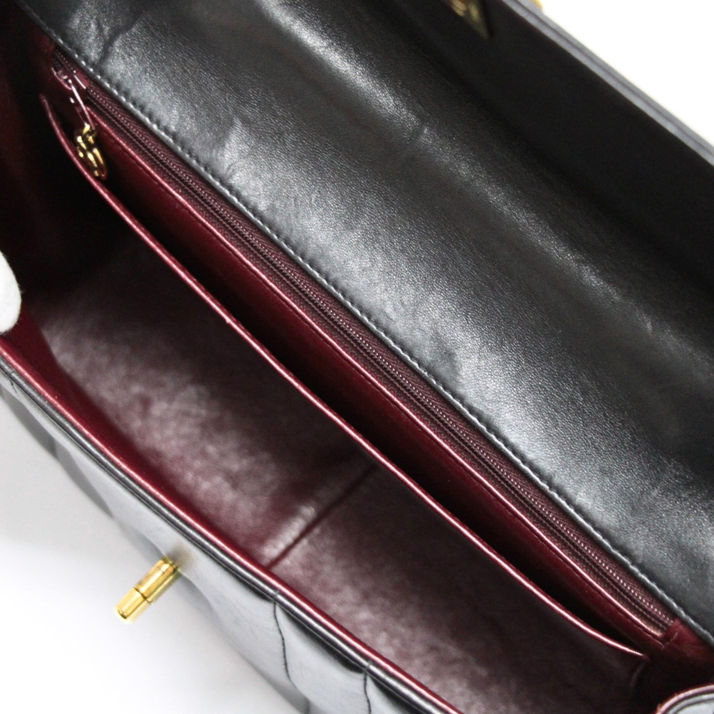 CHANEL Mademoiselle Top Lambskin Handbag Size ONE SIZE