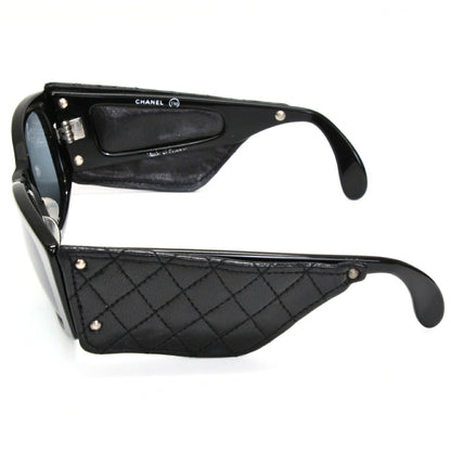 CHANEL Vintage Matelasse Sunglasses Black Size ONE SIZE