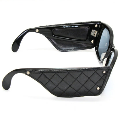 CHANEL Vintage Matelasse Sunglasses Black Size ONE SIZE
