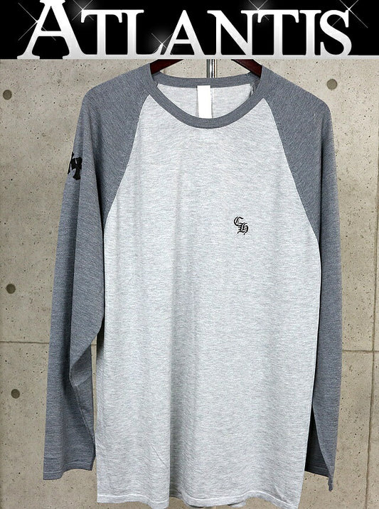 CHROME HEARTS Y NOT Cross Patch Long Sleeve Tee Gray Size XL