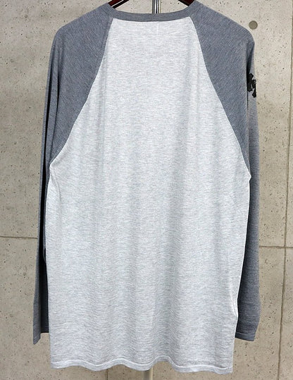 CHROME HEARTS Y NOT Cross Patch Long Sleeve Tee Gray Size XL