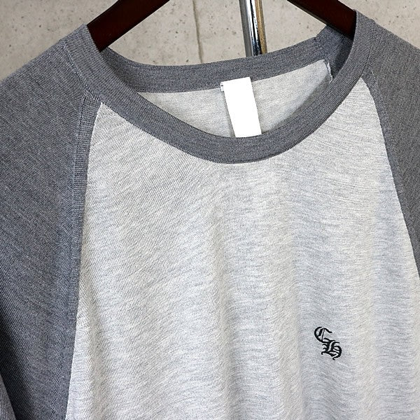 CHROME HEARTS Y NOT Cross Patch Long Sleeve Tee Gray Size XL