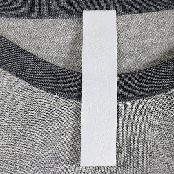 CHROME HEARTS Y NOT Cross Patch Long Sleeve Tee Gray Size XL