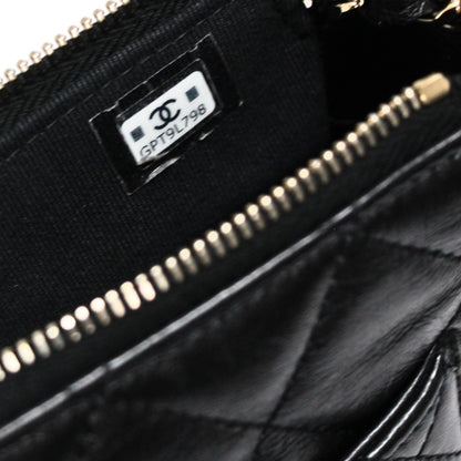 CHANEL Matelasse Small Chain Bag Black Size ONE SIZE