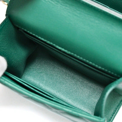 CHANEL Matelasse Mini Top Handle Green Bag Size ONE SIZE