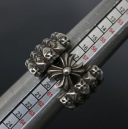 CHROME HEARTS DECO CH Plus Silver Ring Size ONE SIZE