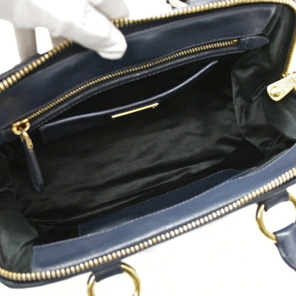 miumiu Matelasse 2-Way Leather Handbag Navy Size ONE SIZE