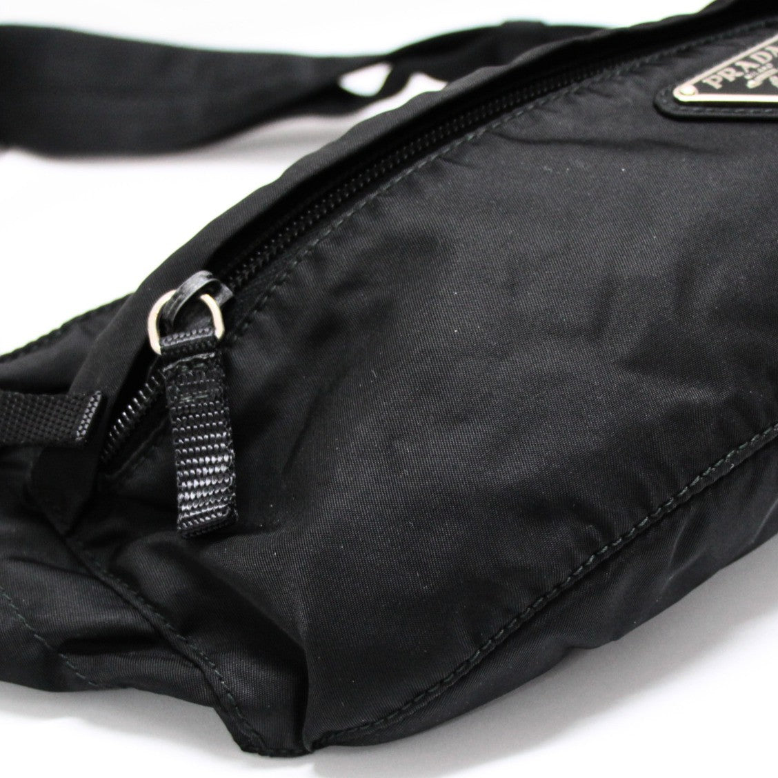PRADA Triangle Logo Nylon Waist Body Bag Size ONE SIZE