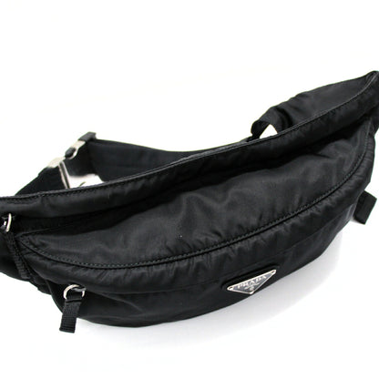 PRADA Triangle Logo Nylon Waist Body Bag Size ONE SIZE