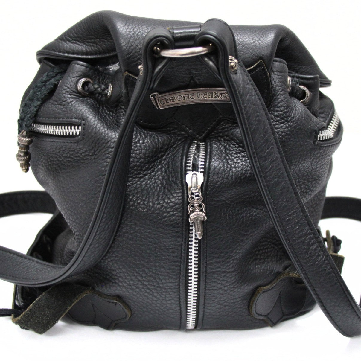 CHROME HEARTS Flare Knee Mini Backpack Black Size ONE SIZE