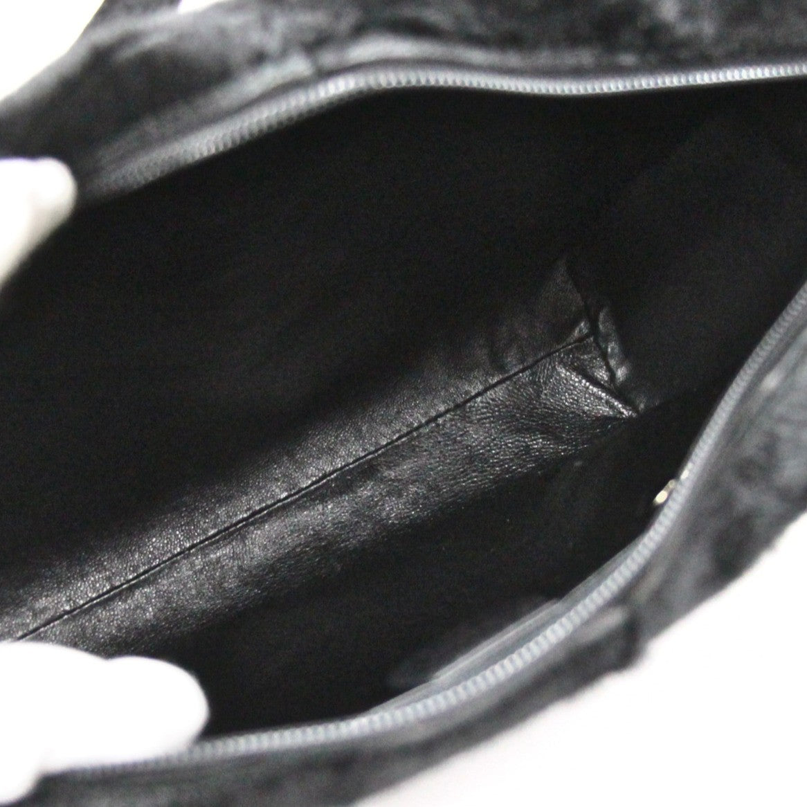 GUCCI Vintage Square Calf Hair Bag Black Size ONE SIZE