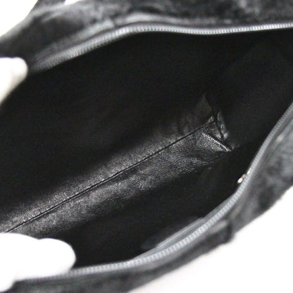 GUCCI Vintage Square Calf Hair Bag Black Size ONE SIZE