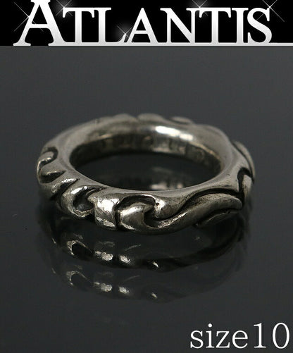 CHROME HEARTS Scroll Band Silver Ring SV925 Size ONE SIZE