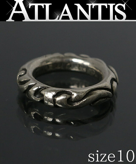 CHROME HEARTS Scroll Band Silver Ring SV925 Size US 5.5