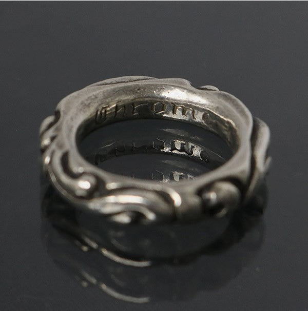 CHROME HEARTS Scroll Band Silver Ring SV925 Size ONE SIZE