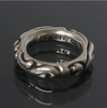 CHROME HEARTS Scroll Band Silver Ring SV925 Size ONE SIZE