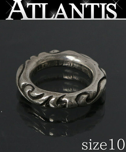 CHROME HEARTS Scroll Band Silver Ring SV925 Size ONE SIZE