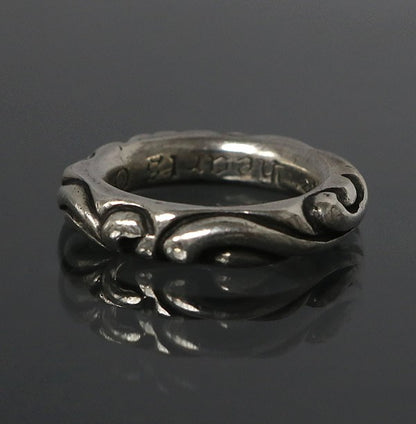 CHROME HEARTS Scroll Band Silver Ring SV925 Size ONE SIZE