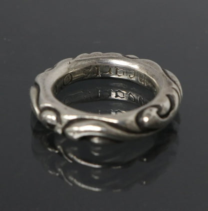 CHROME HEARTS Scroll Band Silver Ring SV925 Size ONE SIZE