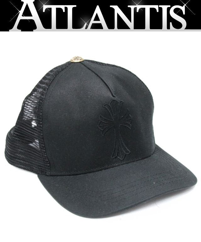 CHROME HEARTS Small Cross Trucker Black SV925 Size ONE SIZE