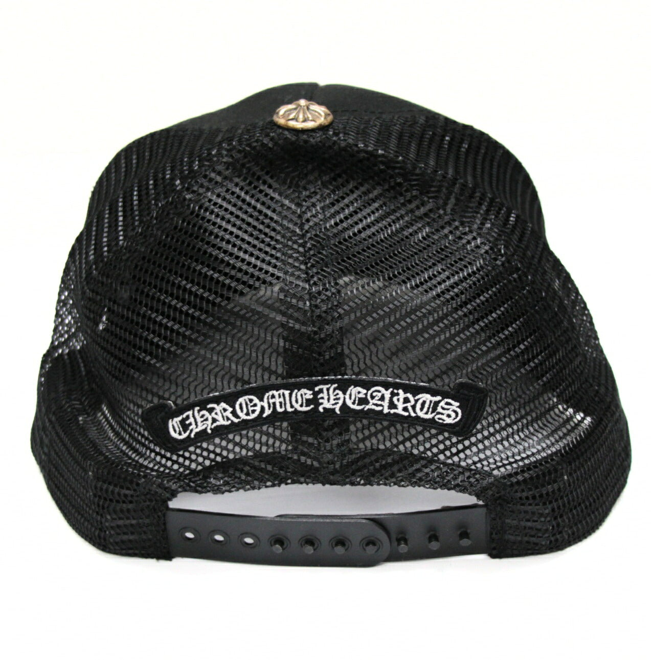 CHROME HEARTS Small Cross Trucker Black SV925 Size ONE SIZE