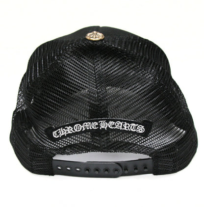 CHROME HEARTS Small Cross Trucker Black SV925 Size ONE SIZE