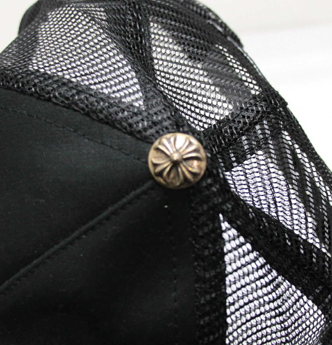 CHROME HEARTS Small Cross Trucker Black SV925 Size ONE SIZE