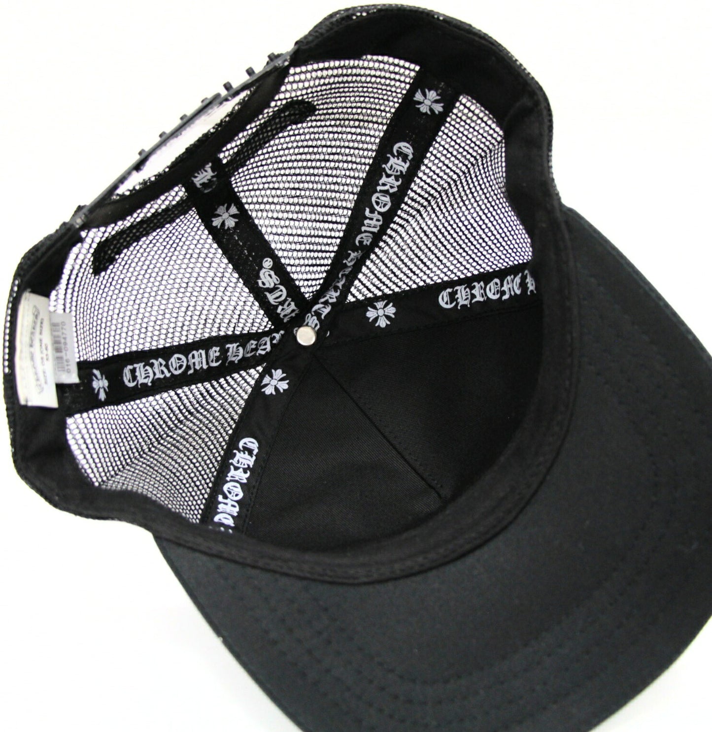 CHROME HEARTS Small Cross Trucker Black SV925 Size ONE SIZE