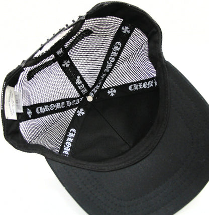 CHROME HEARTS Small Cross Trucker Black SV925 Size ONE SIZE