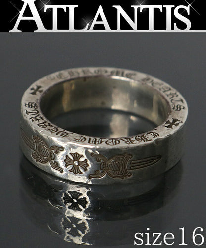 CHROME HEARTS Dagger 6mm Spacer Ring SV925 Size ONE SIZE