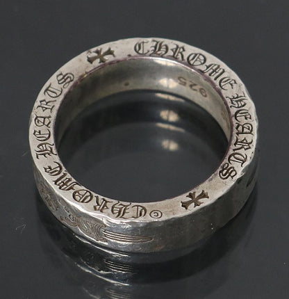 CHROME HEARTS Dagger 6mm Spacer Ring SV925 Size ONE SIZE