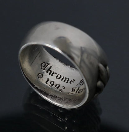 CHROME HEARTS Floral Cross Ring SV925 Size ONE SIZE