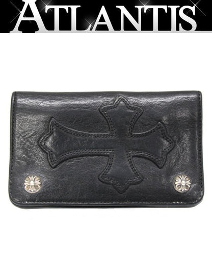 CHROME HEARTS Cross Button 1-Zip Patch Wallet Size ONE SIZE