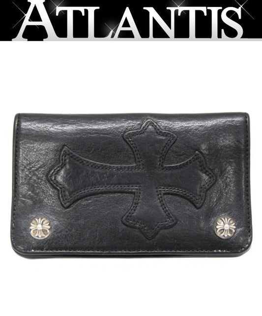 CHROME HEARTS Cross Button 1-Zip Patch Wallet Size ONE SIZE