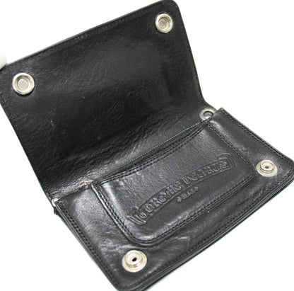 CHROME HEARTS Cross Button 1-Zip Patch Wallet Size ONE SIZE