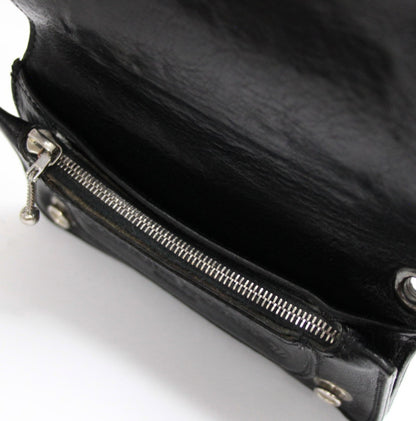 CHROME HEARTS Cross Button 1-Zip Patch Wallet Size ONE SIZE