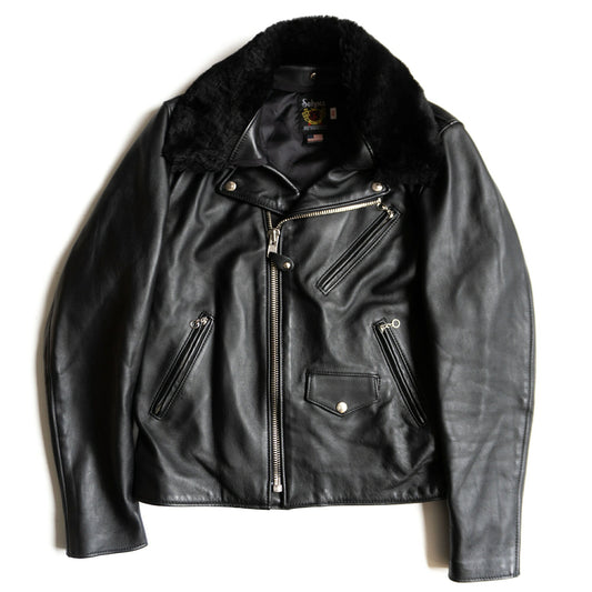 Schott Lamb Double Rider Jacket Size 40