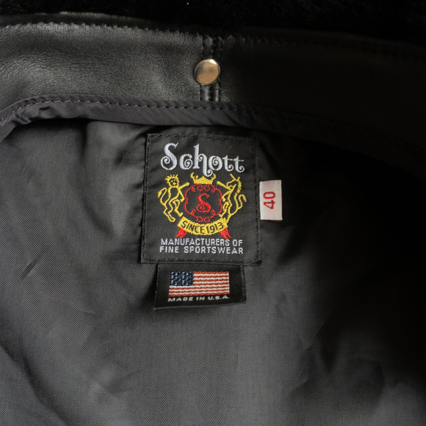 Schott Lamb Double Rider Jacket Size 40