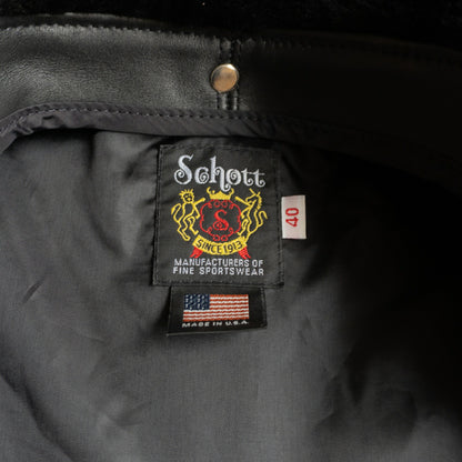 Schott Lamb Double Rider Jacket Size 40