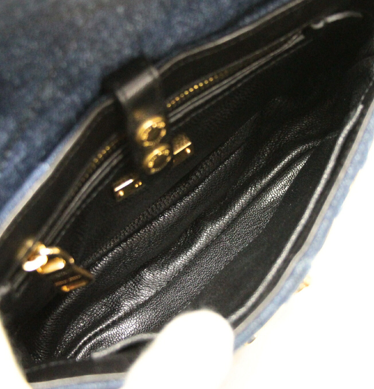 miumiu Biker Jewel Stud Denim