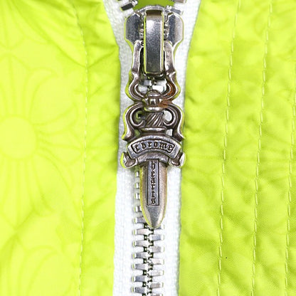CHROME HEARTS STIFF CH Plus Pattern Down Lime Green Vest Size M