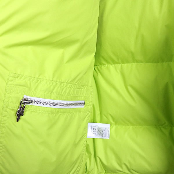 CHROME HEARTS STIFF CH Plus Pattern Down Lime Green Vest Size M
