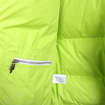 CHROME HEARTS STIFF CH Plus Pattern Down Lime Green Vest Size M