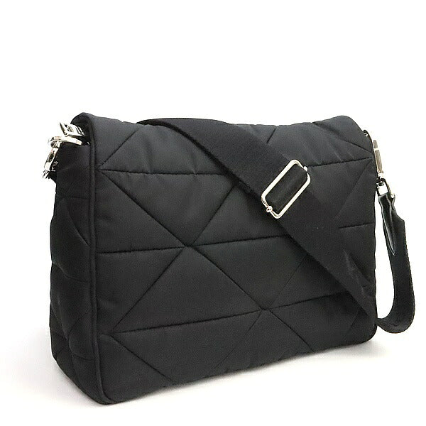 PRADA Padded Re-Nylon Triangle Logo Bag Black Size ONE SIZE